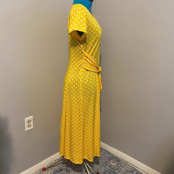Chelsea Suite Scooped Neck Short Sleeve Polka Dot Womens Dress Size 10 - Picture 5 of 9